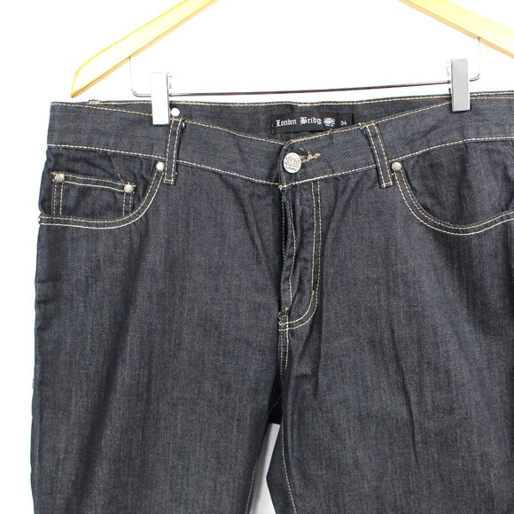 London Bridge Men's Blue Jeans 34" x 28" Relaxed Straight - Picture 3 of 10